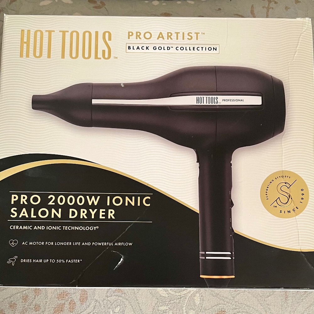 NWT Hair Dryer - HOT TOOLS Pro 2000W Ionic Salon Dryer